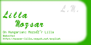 lilla mozsar business card